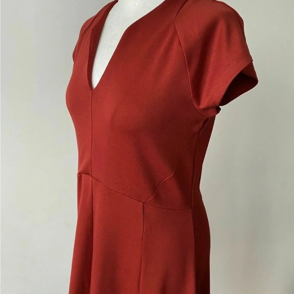 Anna Field Red Dahlia Fit & Flare Dress Size 12 - Picture 4 of 7